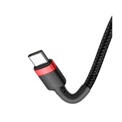Baseus Cafule USB 2.0 Type-C Cable 1m - Premium Quality in Black & Red for Fast Charging and Data Transfer - Model: 695315628521